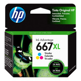 Cartucho Hp 667xl Deskjet Ink Advantage Tricolor 3ym80al