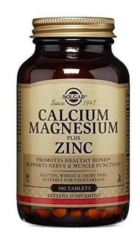 Solgar Calcium Magnesium Plus Zinc - Unidad a $1750