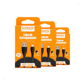 Kit 3 Cabos Carregadores Para iPhone 5 6 7 8 X Xr Xs Max Nf