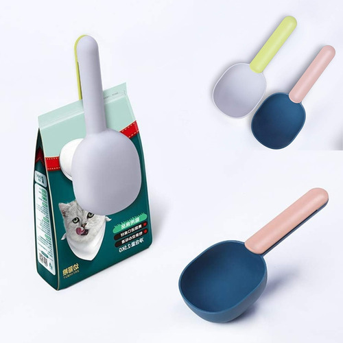 Cuchara Para Alimento Perros Gatos Con Broche Mascotas 