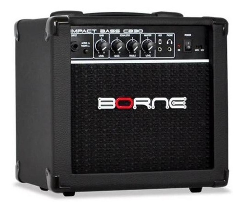 Amplificador Cubo Borne Cb30 15w Impact P/estudo Bass Baixo 