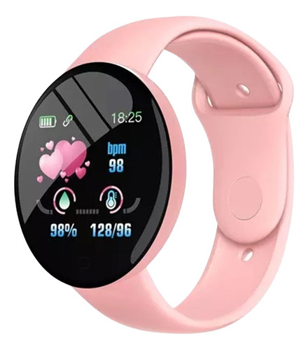Smartwatch Rosa Reloj Inteligente P/ Mujer Redondo