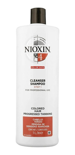 Shampoo Anticaida Nioxin #4 1 L - mL a $263
