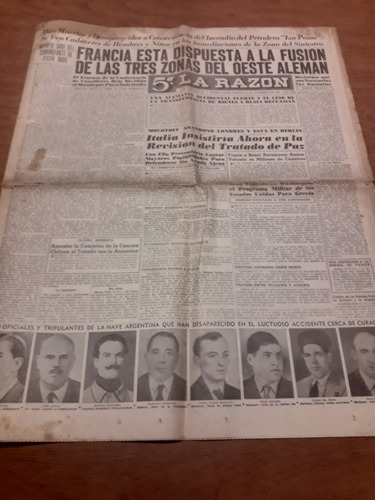Diario La Razón 16 12 1947 Patoruzu Naufragio Evita Gath & C