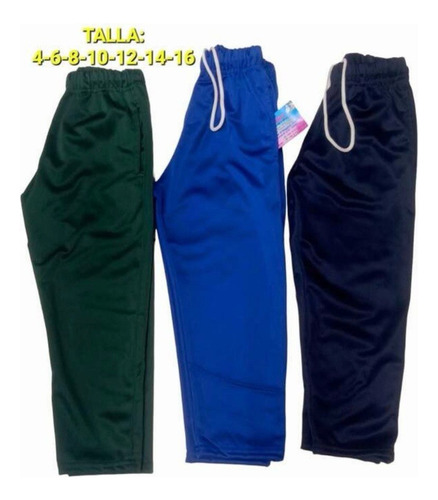 Pack 2 Pantalon Buzo Fantasia Todos Los Colores Escolar 