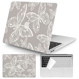 Funda Macbook Pro 13  2022 M2, Mariposas Beige