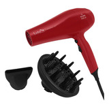 Secador De Cabelo Gama Lichia Ceramic Íon Com Óleo Essencial Cor Vermelho 110v