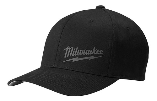 Gorra Negra Marca Milwaukee Flexfit, Modelo 504b