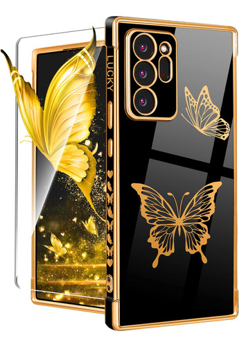 Coralogo Para Samsung Galaxy Note 20 Ultra Funda Mariposa De