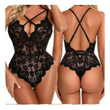 Body Transparente De Encaje Lencería Para Mujer Sexy Una Pza