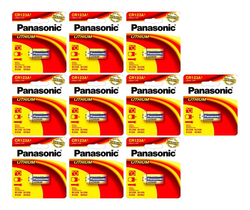 Pila Cr123 Panasonic Cr123a No Recargable Litio 3v 10 Piezas