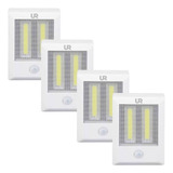 Pack 4 Lamparas Luz Led Sensor Movimiento Imantada Velcro  