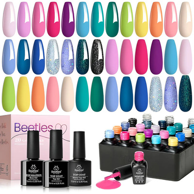 Beetles Gel Nail Polish Set Uv Led Soak Off Gel Polish Kit | Envío gratis