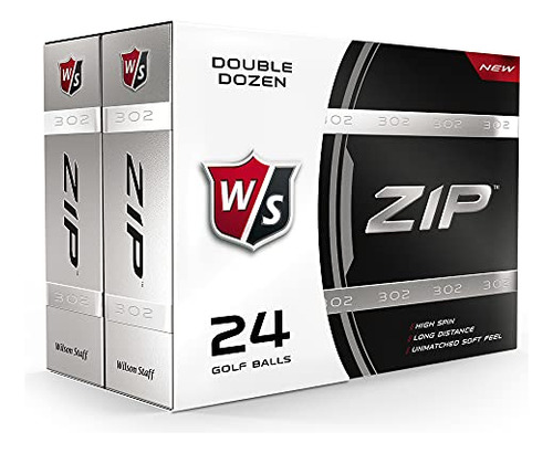 Pelotas De Golf Wilson Staff Zip Double Dozen Blancas (24 Un