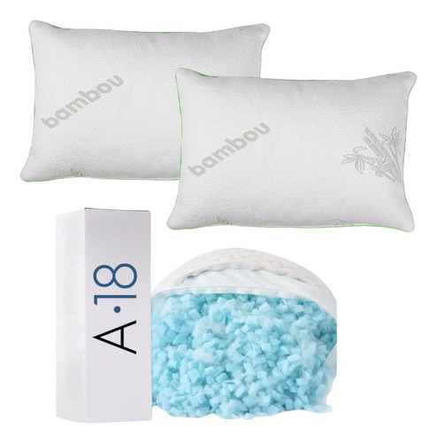 Almohada Memory Foam Set 2 Piezas Ajustable Suave Ortopédica