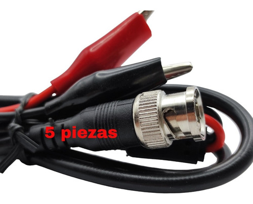 Cable Puntas Para Osciloscopio Bnc Caiman Generador 5 Piezas