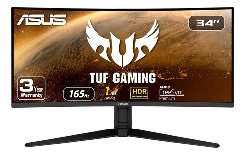 Monitor Gamer Curvo Asus Vg34vql1b Led 34  Ultrawide Quad