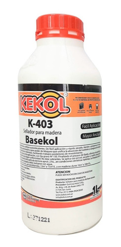 Sellador De Madera Base Acuoso Kekol K-403 1l Carpinteria