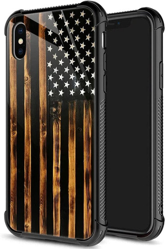 Funda Para iPhone XS Max, Bandera Americana/anti Golpes