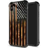 Funda Para iPhone XS Max, Bandera Americana/anti Golpes