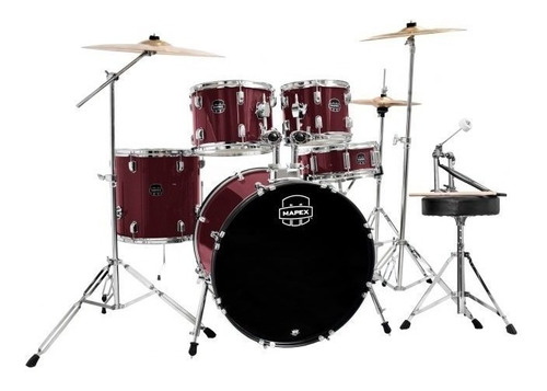 Bateria Mapex Prodigy 5 Peças Pdg5245tdr Burgundy