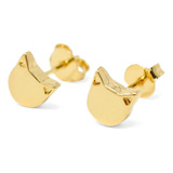 Aretes De Gato Gatito En Chapa De Oro De 22k