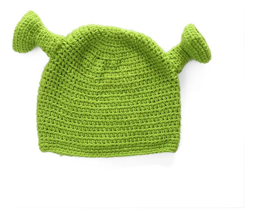 Gorro Lana Mounstro De Shrek Gorro A Crochet Pura Mano Lana