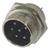 Conector Gx16 6 Pines Macho Aviacion A Chasis