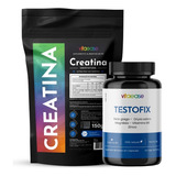 Kit Creatina Pura Monohidratada 150g + Testofix 60 Cápsulas