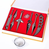 Naruto Anime Accesorios Kunai Shuriken Metal Arma Set 7pcs