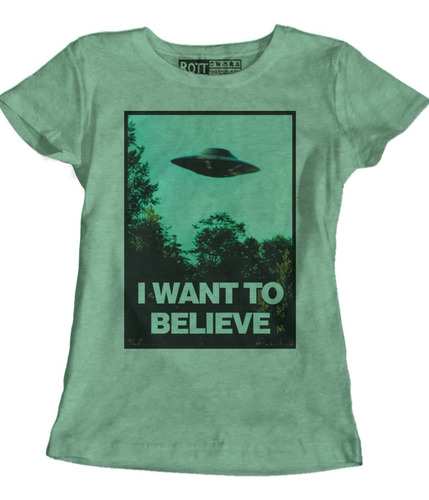 I Want To Believe X Files Área 51 Blusa Dama Rott Wear