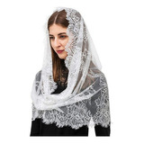 Velo De Mantilla De Velo De Novia De Encaje Blanco Iglesia