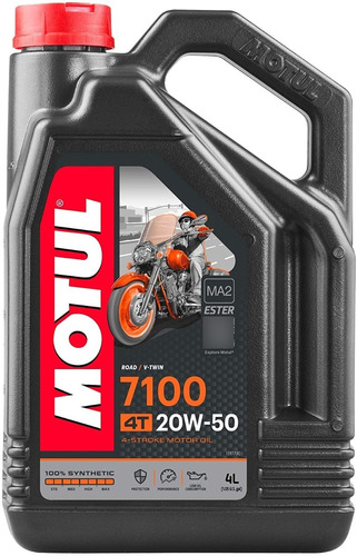 Aceite Motul 7100 Sintetico 4l 20w50 R6r R1 Gsxr Pulsar Cbr