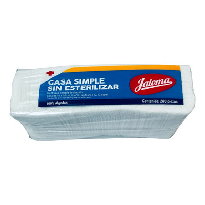 Gasa Simple 10x10 No Estéril Jaloma Paquete C\u002F200 Gasas | MercadoLibre