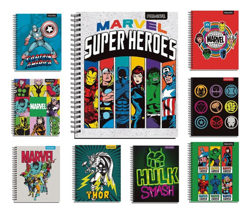 Cuaderno Universitario Proarte 100h 7mm Marvel Comic Pack 10