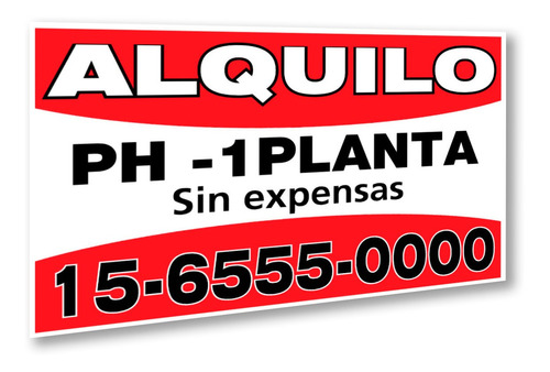 Cartel Dueño Vende / Alquila  70x50 Cm - Corrugado Plastico