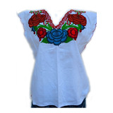 Blusa Oaxaqueña Fiesta Blanca