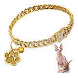 Collar De Gato Con Diamantes Compatible Con Gatos Pequeños