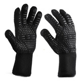 2 Guantes X Leña Parrilla Asar Bbq Horno 800°c + Obsequio