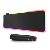 Mousepad Gamer Negro Rgb Xxl 90x40cm Antideslizante