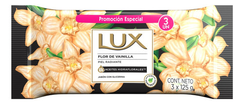 Jabón En Barra Lux Flor De Vainilla 125 g Pack X 3
