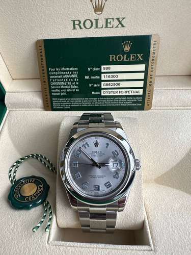 Rolex Datejust 41mm Oyster Rhodium Arabic Dial Full Set