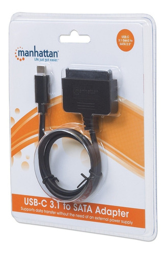 Convertidor Manhattan Usb-c A Hdd Sata 2.5 V 3.1 Gen2 / /vc