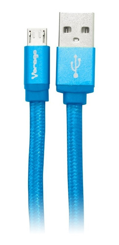 Cable Transferencia Datos Vorago Cab-113 Micro Usb Usb Azul