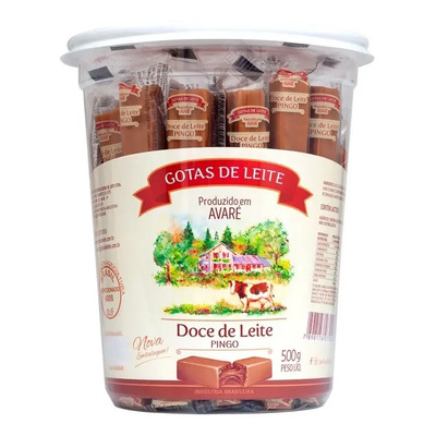 Doce Pingo De Leite Avaré - Gotas De Leite Pote 500g C\u002F 50un | MercadoLivre