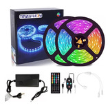 Tira De Led Rgb 10 Mts Bluethoot Ritmica Musica Control Dm 