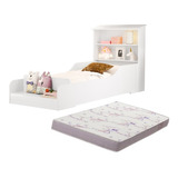 Mini Cama Liz Montessoriana Branca + Colchão Ortobom