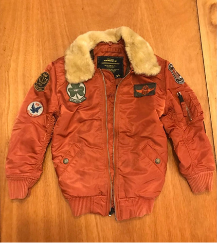 Campera Alpha Niño - Top Gun - De 4 A 6 Años - Impecable