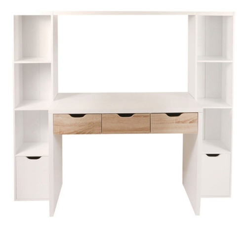 Mueble/ Centro Trabajo Reine M+design 140x165x45 Cm Color Blanco