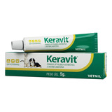 Keravit Pomada Oftalmológica Para Cães Gatos Vetnil 5g